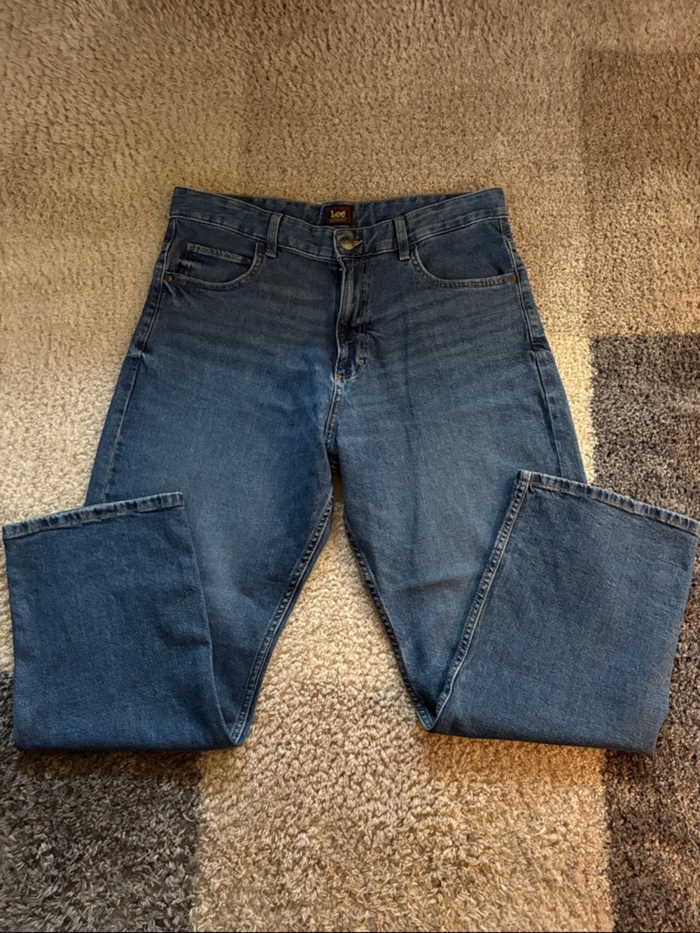 Lee Straight-Leg Jeans in Medium Blue 14